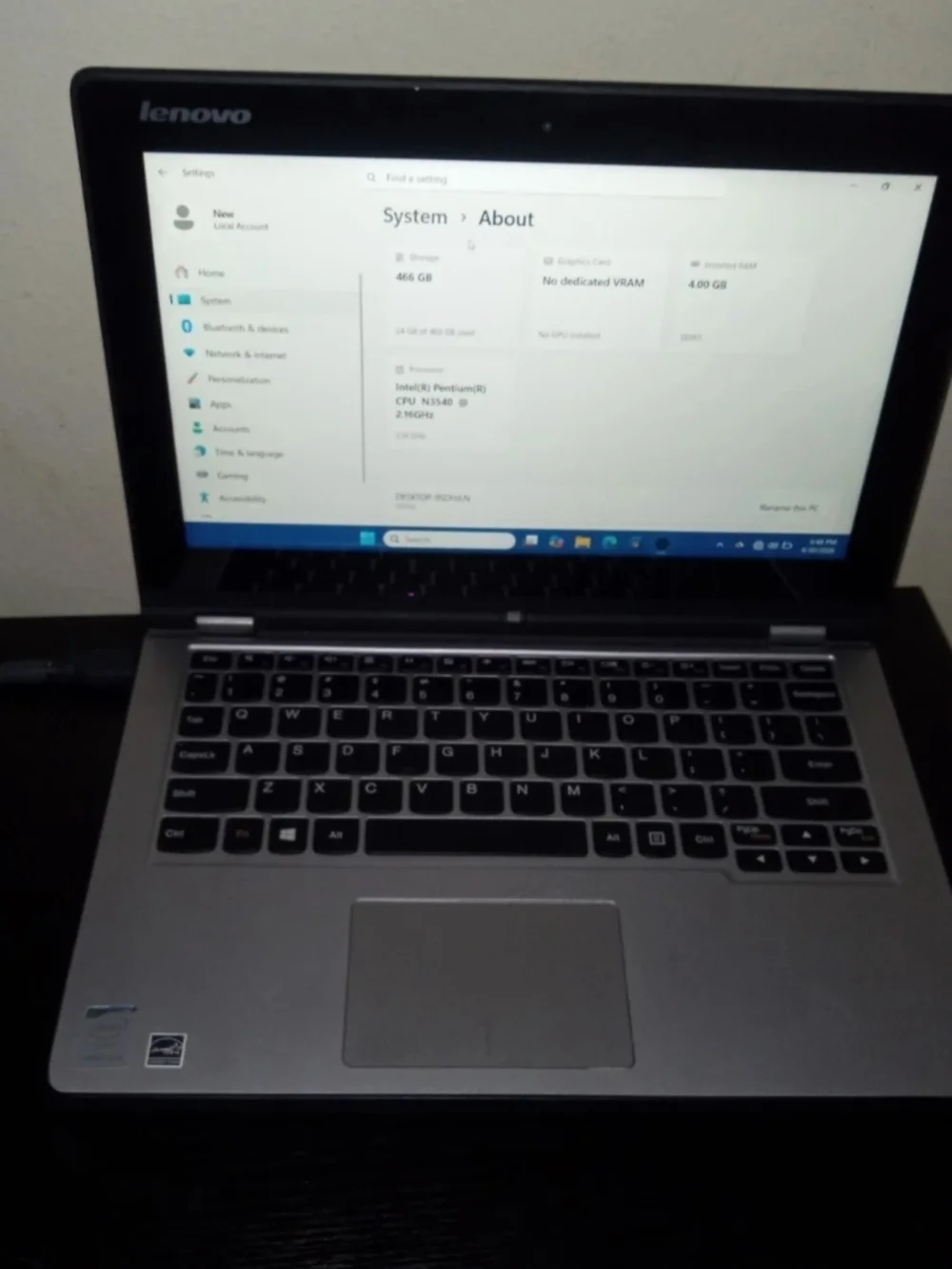 Lenovo N3540@2.16ghz 500gb ssd 4gb ram